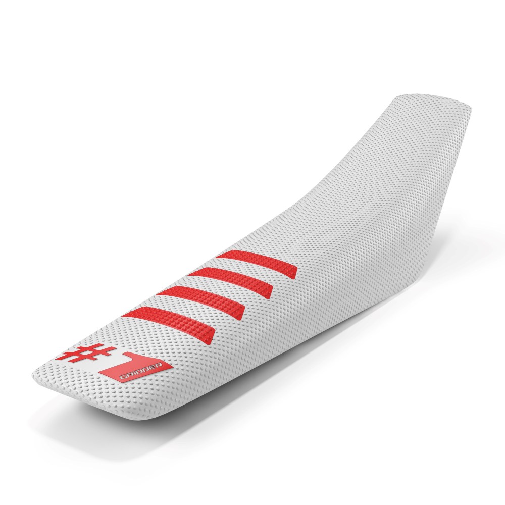 Universeller Sitzbezug Onegripper - Ribbed weiß und rot