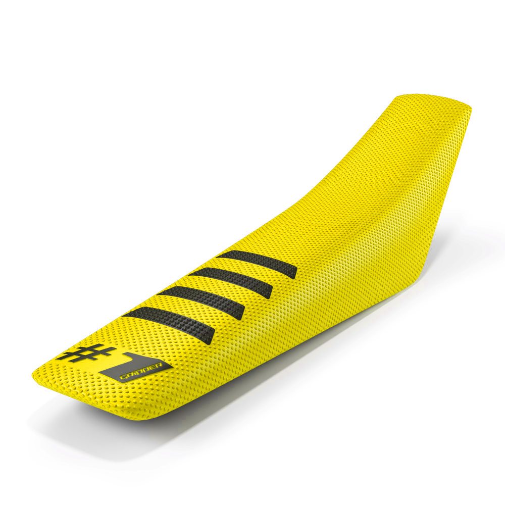 Universeller Sitzbezug Onegripper - Ribbed gelb und schwarz