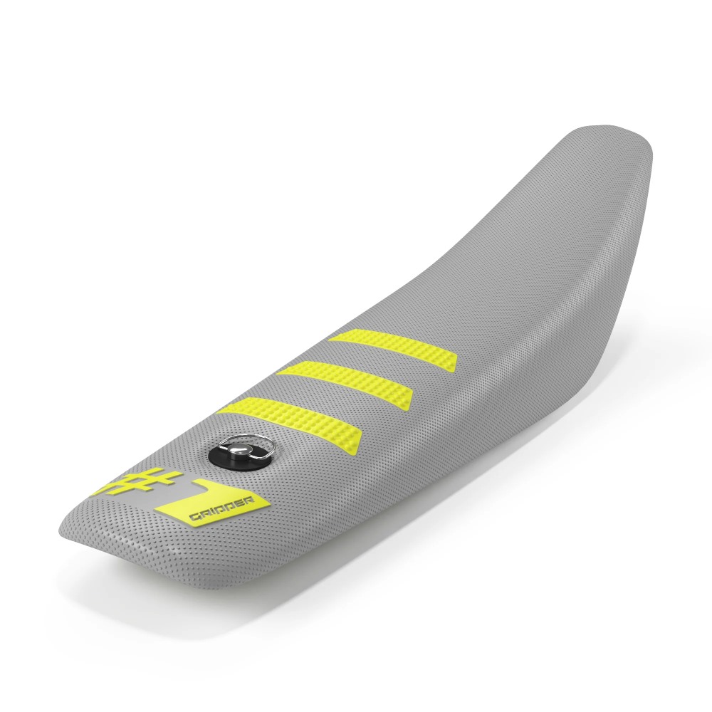 Universeller Sitzbezug Onegripper - Mini Light Rib grau chiaro und gelb