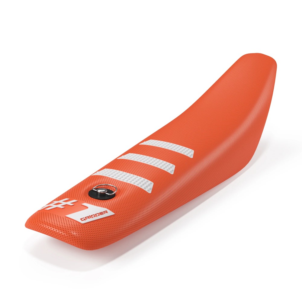 Universeller Sitzbezug Onegripper - Mini Light Rib orange und weiß