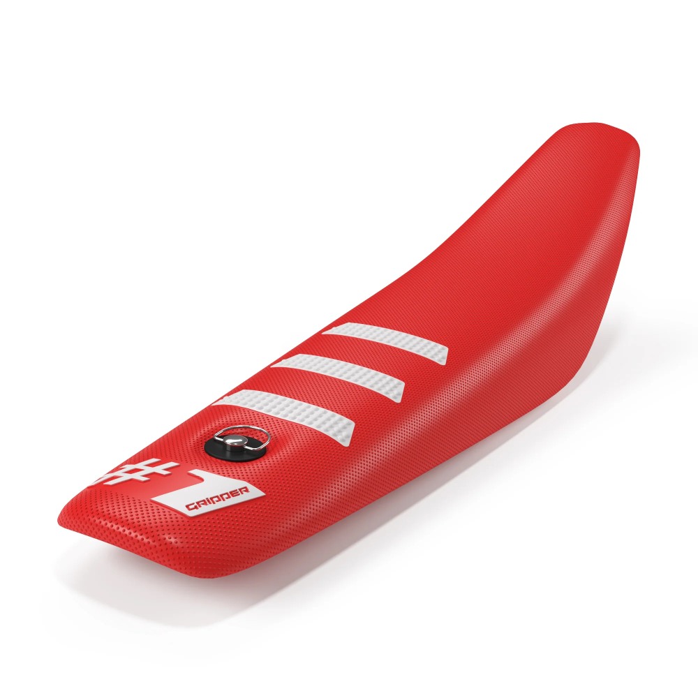 Universeller Sitzbezug Onegripper - Mini Light Rib rot und weiß