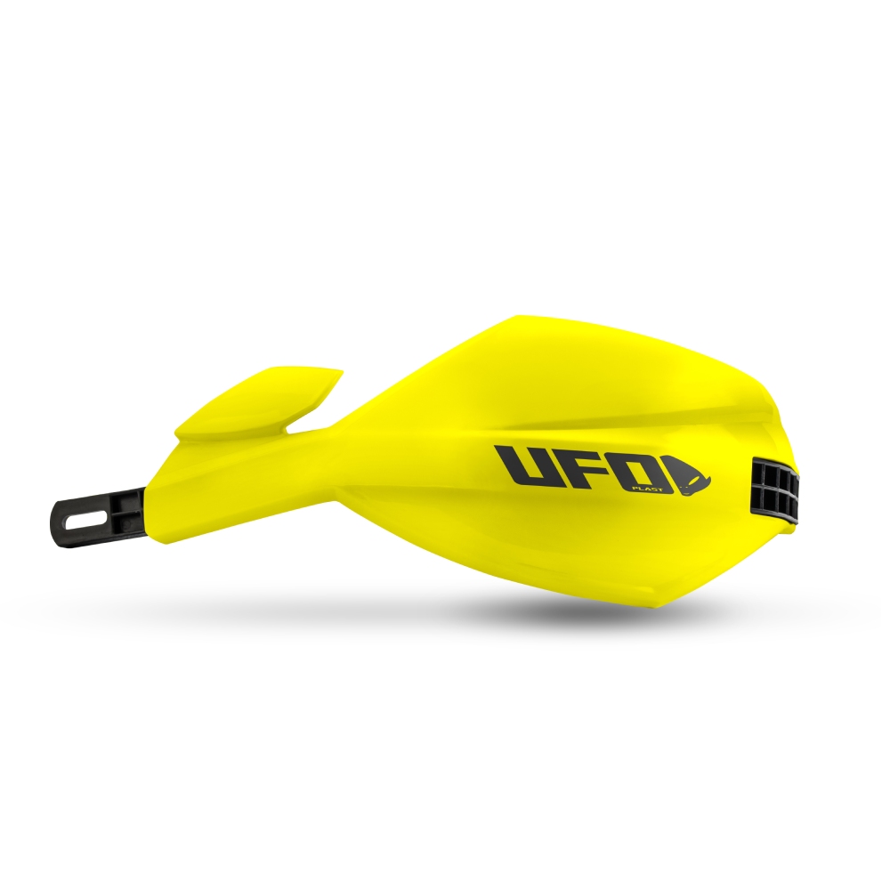 Paar geschlossene Handschützer UFO MUGAN für 28,6 mm Lenker gelb Paar geschlossene Handschützer UFO MUGAN für 28,6 mm Lenker gelb