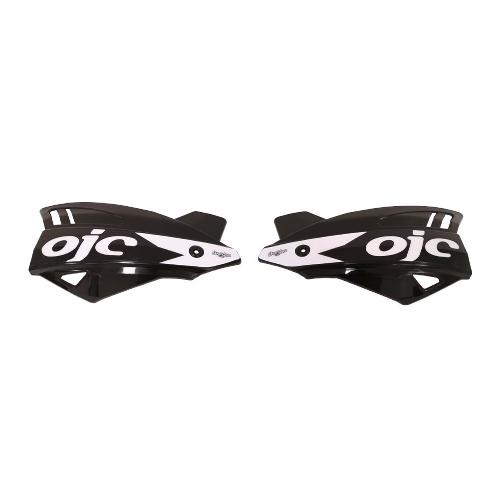 Paar Handschützer OJC SHARK universal schwarz (Weißer Aufkleber) Paar Handschützer OJC SHARK universal schwarz (Weißer Aufkleber)