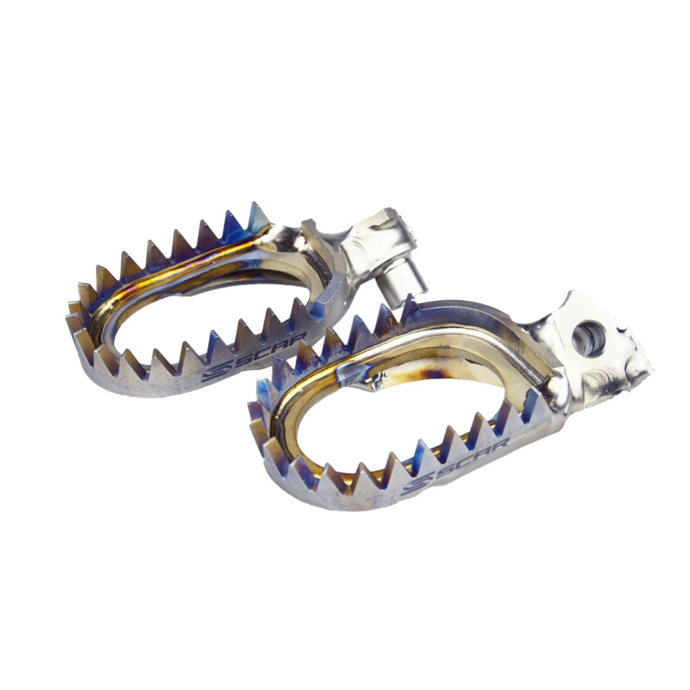 Fußrasten aus Titan Scar Yamaha YZ 250 (97-26) Anti-Mud S1516AM