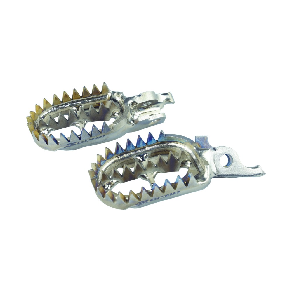 Fußrasten aus Titan Scar Kawasaki KX 250 F (06-26) Gripper S3516