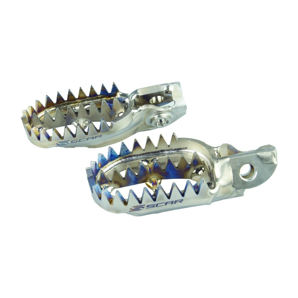 Fußrasten aus Titan Scar KTM 125 SX (16-22) Gripper S5517