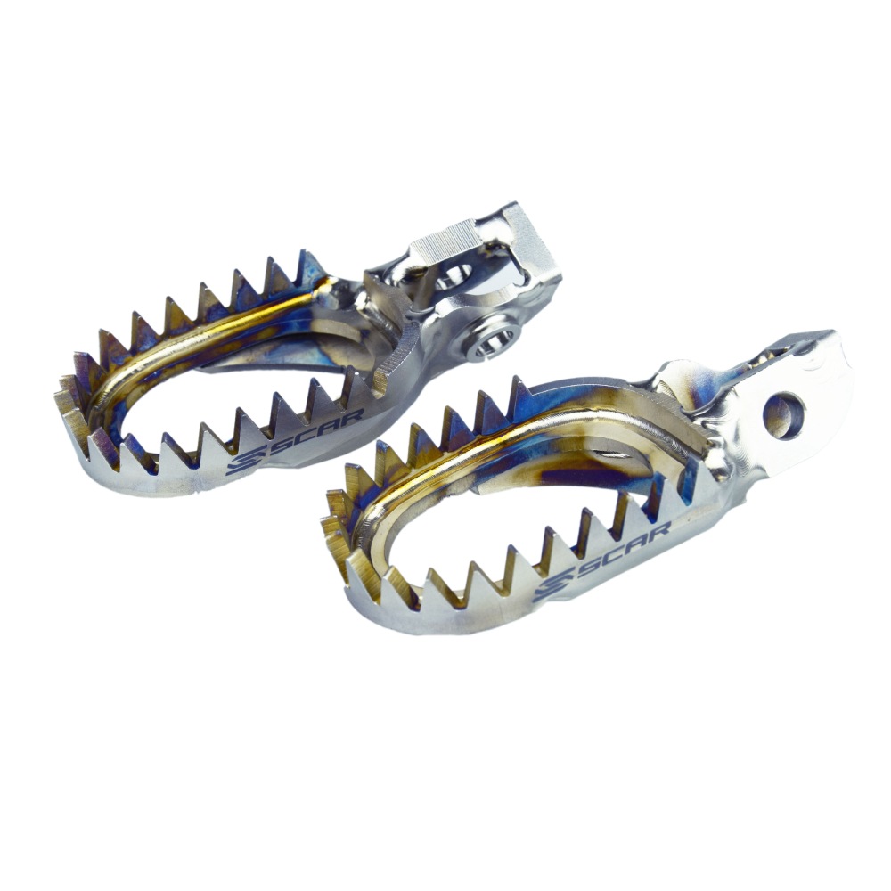 Fußrasten aus Titan Scar Gasgas 85 MC (21-24) Anti-Mud S5517AM