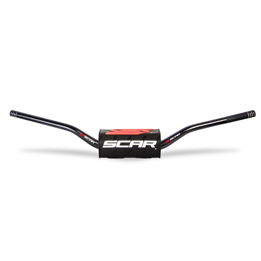 Lenker Scar 28.6 mm O2 Kröpfung Villopoto/Stewart schwarz-schwarz