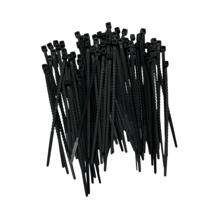 Wiederverwendbare Nylon-Kabelbinder NRTeam 2,8 x 102 mm schwarz