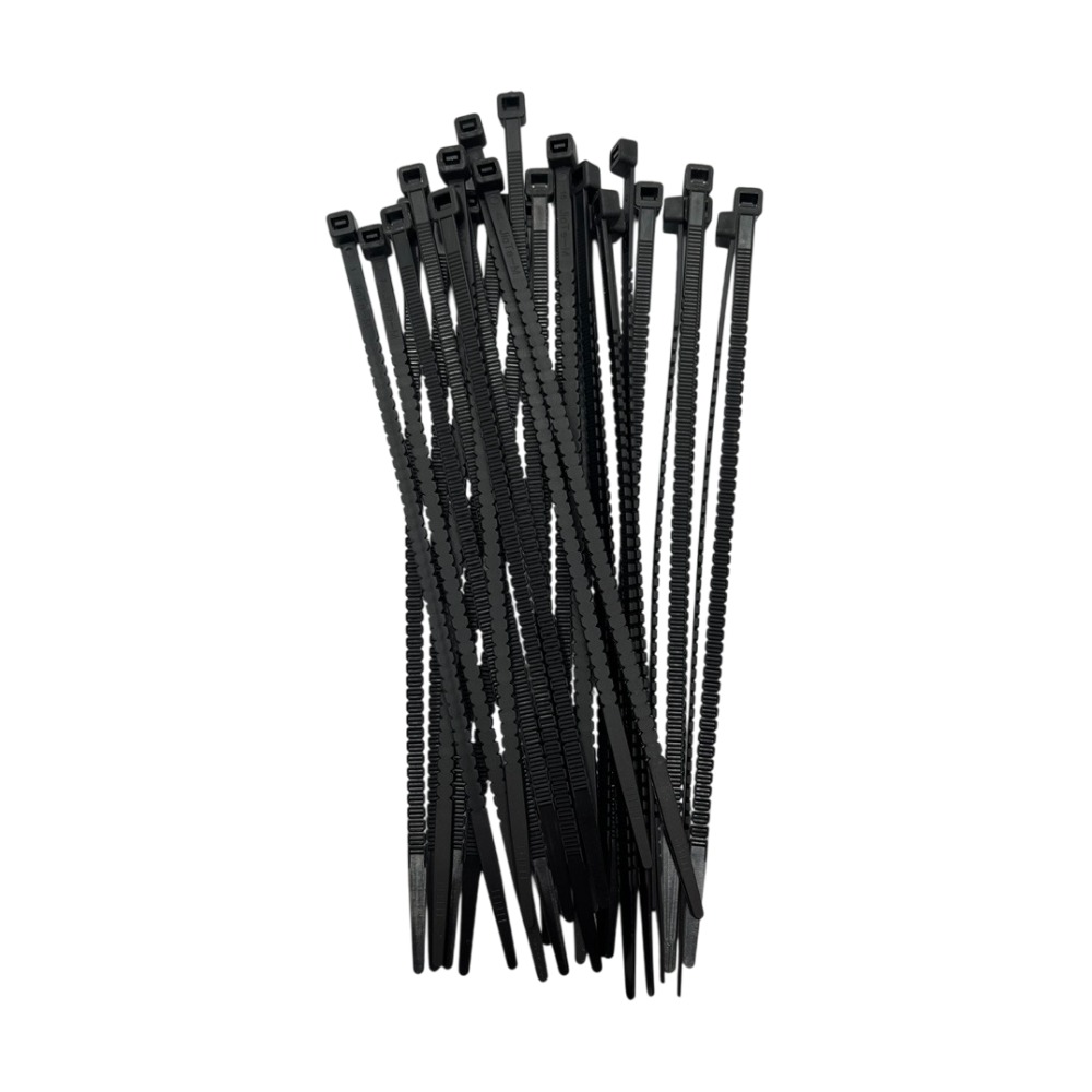 Wiederverwendbare Nylon-Kabelbinder NRTeam 4,6 x 200 mm schwarz