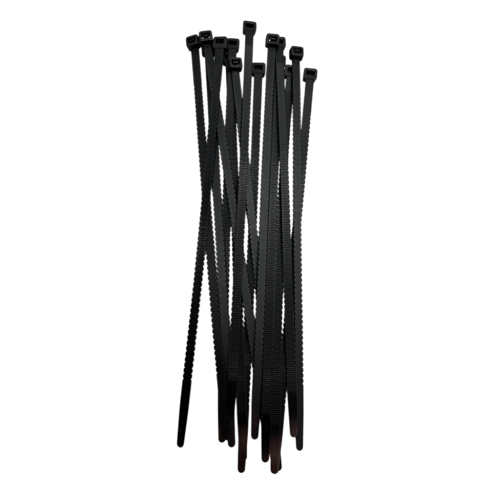 Wiederverwendbare Nylon-Kabelbinder NRTeam 8 x 360 mm schwarz
