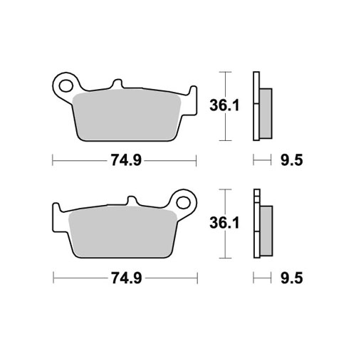 Bremsbeläge WRP Suzuki RM 250 (96-12) hinten standard WG-7204-F4