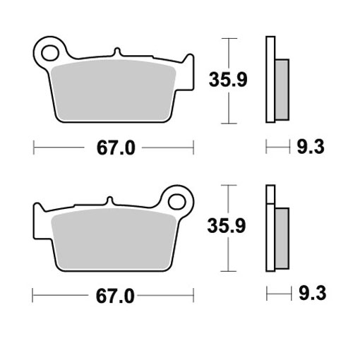 Bremsbeläge WRP Beta RR 400 (05-14) hinten ceramic WG-7390-F4C
